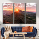 Mountain Sunrise Wall Art – Framed Alpine Ridge Canvas by MyGreatCanvas | Canvas Wall Art Prints | Photo Prints & Wall Decor