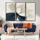 Minimal Flower Wall Art Canvas Print – Framed Beige Bloom