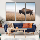 Wild Bison Wall Art – Framed Prairie Landscape Canvas by MyGreatCanvas | Canvas Wall Art Prints | Photo Prints & Wall Decor