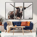 Texas Longhorn Wall Art – Framed Spotted Bull Canvas by MyGreatCanvas | Canvas Wall Art Prints | Photo Prints & Wall Decor