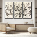 Running Horses Wall Art Canvas Print – Framed Galloping Herd