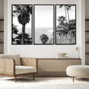 Palm Trees Wall Art Canvas Print – Framed Coastal Ocean