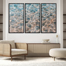 Clear Water Wall Art Canvas Print – Framed Sunlit Ocean