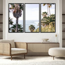 Coastal Palm Trees Wall Art Canvas Print – Framed Ocean