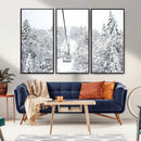Snowy Ski Lift Wall Art – Framed Winter Mountain Canvas by MyGreatCanvas | Canvas Wall Art Prints | Photo Prints & Wall Decor
