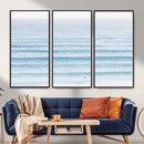 Ocean Wave Surfer Wall Art – Framed Minimal Seascape Canvas by MyGreatCanvas | Canvas Wall Art Prints | Photo Prints & Wall Decor
