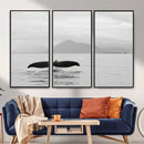 Whale Tail Wall Art – Framed Black White Ocean Canvas by MyGreatCanvas | Canvas Wall Art Prints | Photo Prints & Wall Decor