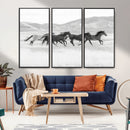 Wild Horses Running Wall Art Canvas Print, Framed Black by MyGreatCanvas | Canvas Wall Art Prints | Photo Prints & Wall Decor