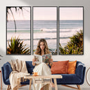 Ocean Surfer Wall Art Canvas Print – Framed Coastal Surf Art by MyGreatCanvas | Canvas Wall Art Prints | Photo Prints & Wall Decor