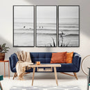 Surfer Silhouette Wall Art – Framed Calm Ocean Canvas by MyGreatCanvas | Canvas Wall Art Prints | Photo Prints & Wall Decor