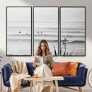 Surfer Silhouette Wall Art Canvas Print – Framed Calm Ocean by MyGreatCanvas | Canvas Wall Art Prints | Photo Prints & Wall Decor