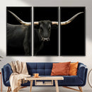 Longhorn Cattle Wall Art Canvas Print – Framed Texas Ranch by MyGreatCanvas | Canvas Wall Art Prints | Photo Prints & Wall Decor