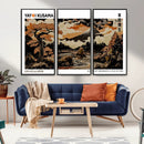 Modern Japanese Wall Art Canvas Print – Framed Abstract