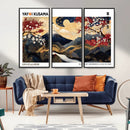Modern Mount Fuji Wall Art Canvas Print – Framed Abstract