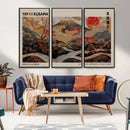 Modern Japanese Wall Art Canvas Print – Framed Abstract