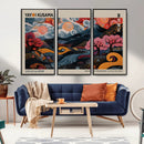 Modern Japanese Wall Art Canvas Print – Framed Contemporary