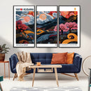 Modern Japanese Wall Art Canvas Print – Framed Abstract