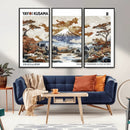 Modern Japanese Wall Art Canvas Print – Framed Abstract