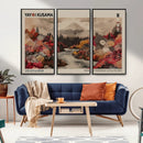 Modern Japanese Wall Art Canvas Print – Framed Abstract