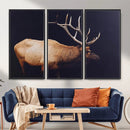 Rustic Elk Wall Art Canvas Print – Framed Moody Wildlife Art by MyGreatCanvas | Canvas Wall Art Prints | Photo Prints & Wall Decor