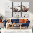 Longhorn Wall Art Canvas Print – Framed Western Cow Rustic