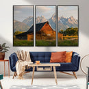 Rustic Barn Wall Art Canvas Print – Framed Grand Teton Park