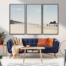 Minimalist Beach Wall Art Canvas Print – Framed Coastal