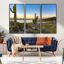 Saguaro Cactus Wall Art Canvas Print – Framed Desert Sunset by MyGreatCanvas | Canvas Wall Art Prints | Photo Prints & Wall Decor