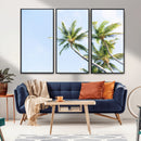 Palm Trees Wall Art Canvas Print – Framed Tropical Coastal