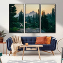 Mountain Wall Art Canvas Print – Framed Forest Serenity
