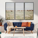 Bison Herd Wall Art Canvas Print – Framed Western Bison