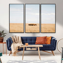 Bison Grassland Wall Art – Framed Minimal Nature Canvas by MyGreatCanvas | Canvas Wall Art Prints | Photo Prints & Wall Decor