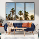 Palms Wall Art Canvas Print – Framed Tropical Coastal Nature