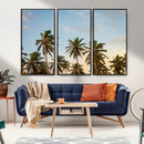 Palm Trees Wall Art Canvas Print – Framed Tropical Vibes