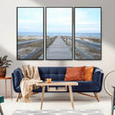 Beach Boardwalk Wall Art Canvas Print – Framed Coastal