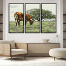 Texas Longhorn Wall Art Canvas Print – Rustic Western Ranch by MyGreatCanvas | Canvas Wall Art Prints | Photo Prints & Wall Decor