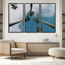 Tropical Palm Trees Wall Art Canvas Print – Framed