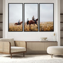 Western Cowboys Wall Art Canvas Print – Rustic Prairie