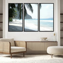 Tropical Beach Wall Art Canvas Print – Framed Serene Ocean