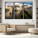 Tranquil Forest Scene Wall Art Canvas Print – Framed Moody