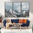 Snowy Peaks Wall Art Canvas Print – Alpine Wilderness