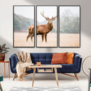 Vintage Wildlife Wall Art Canvas Print – Misty Landscape