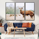 Rustic Deer Wall Art Canvas Print – Forest Woodland Stag