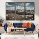 Mountain Landscape Wall Art Canvas Print – Framed Snowy