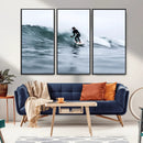 Surfer on Wave Wall Art Canvas Print – Framed Ocean by MyGreatCanvas | Canvas Wall Art Prints | Photo Prints & Wall Decor