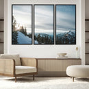Snowy Mountain Wall Art Canvas Print – Frosty Peaks Alpine