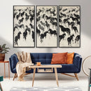 Wild Horse Stampede Wall Art Canvas Print – Monochrome by MyGreatCanvas | Canvas Wall Art Prints | Photo Prints & Wall Decor