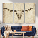 Longhorn Skull Wall Art Canvas Print – Rustic Western by MyGreatCanvas | Canvas Wall Art Prints | Photo Prints & Wall Decor