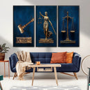 Lady Justice Wall Art Canvas Print – Elegant Gold Legal by MyGreatCanvas | Canvas Wall Art Prints | Photo Prints & Wall Decor