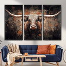 Abstract Longhorn Wall Art Canvas Print – Vintage Western by MyGreatCanvas | Canvas Wall Art Prints | Photo Prints & Wall Decor